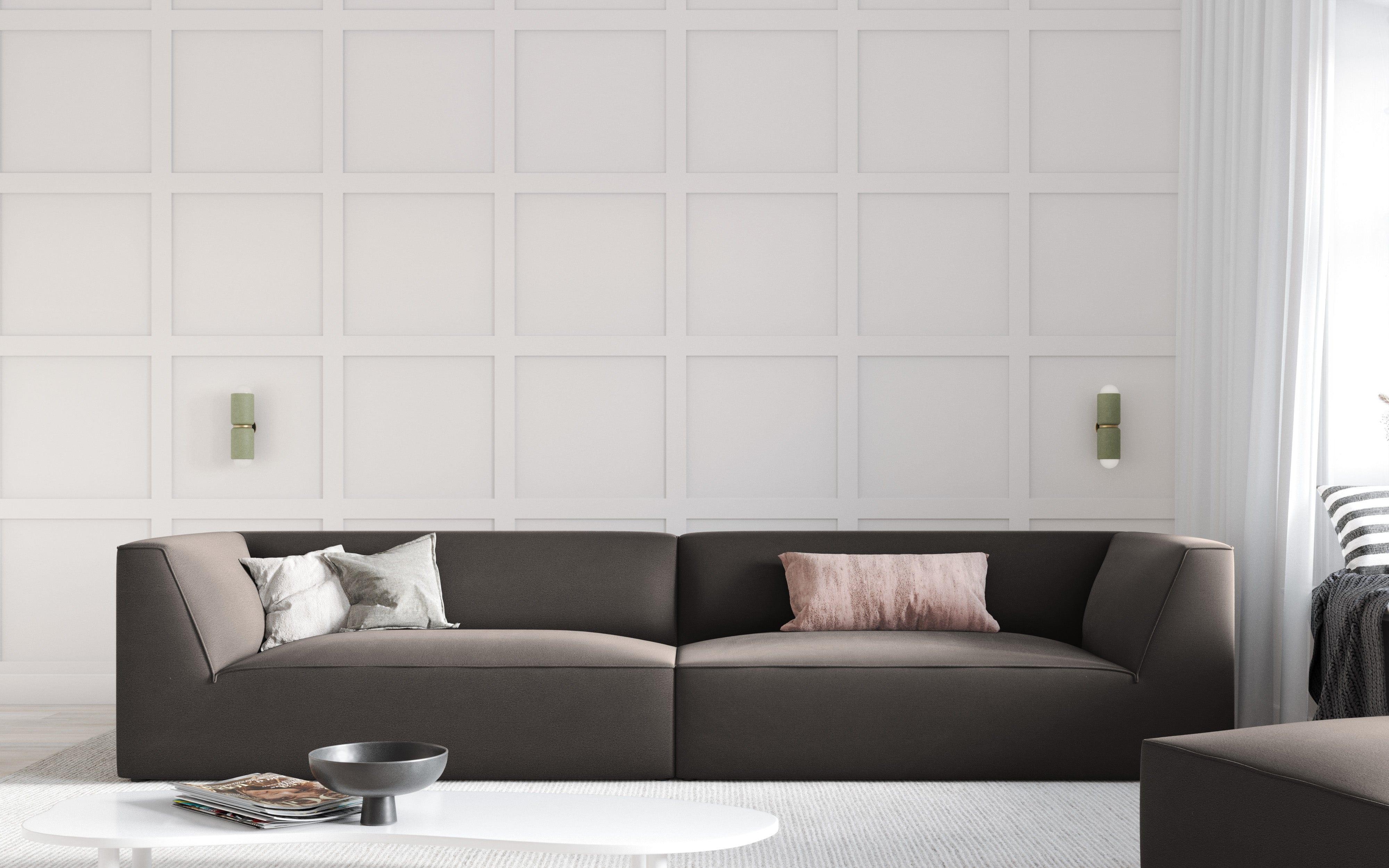 Sofa aksamitna RUBY ciemnoszary Micadoni    Eye on Design