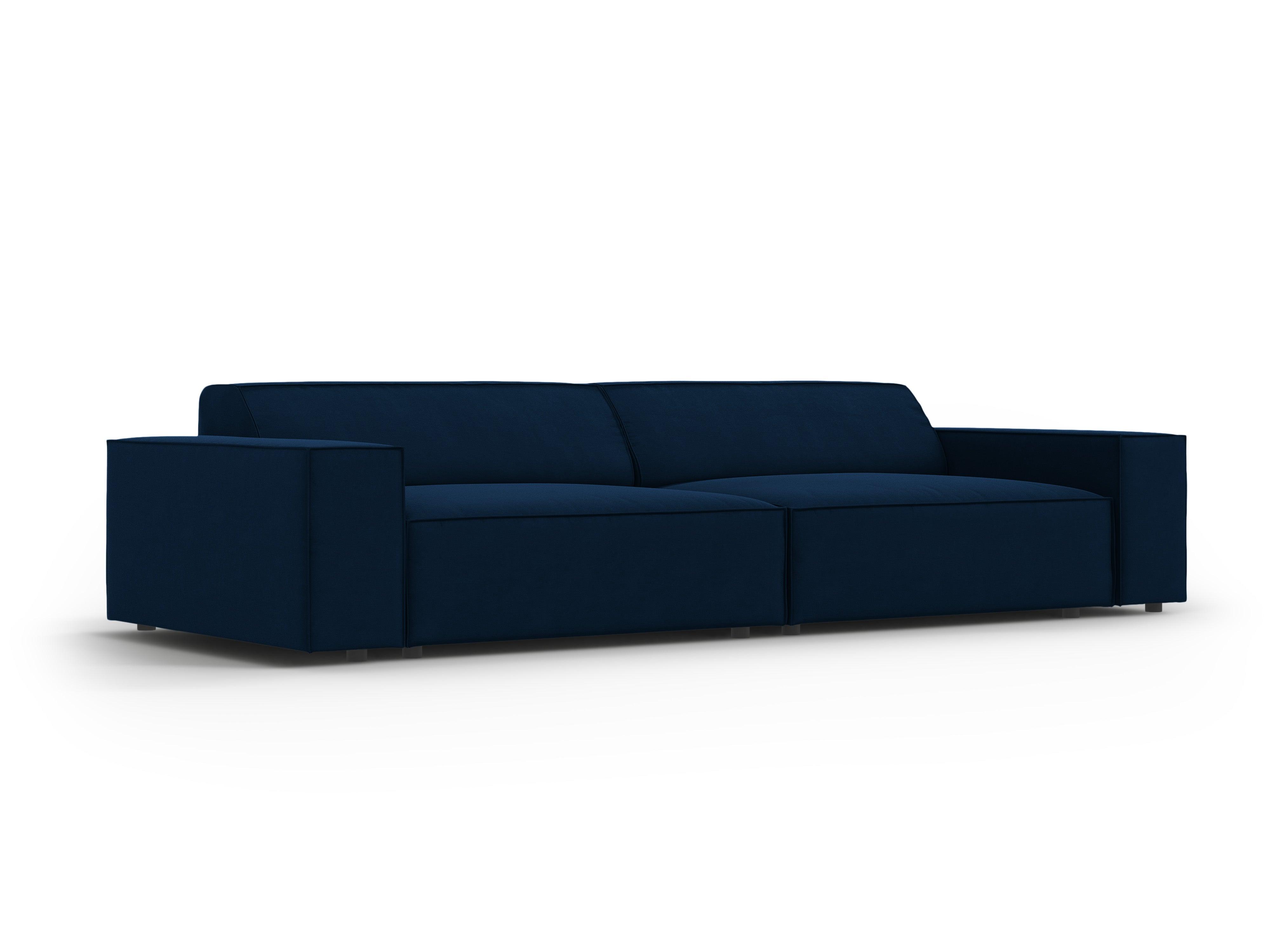 Sofa aksamitna 4-osobowa JODIE granat królewski Micadoni    Eye on Design