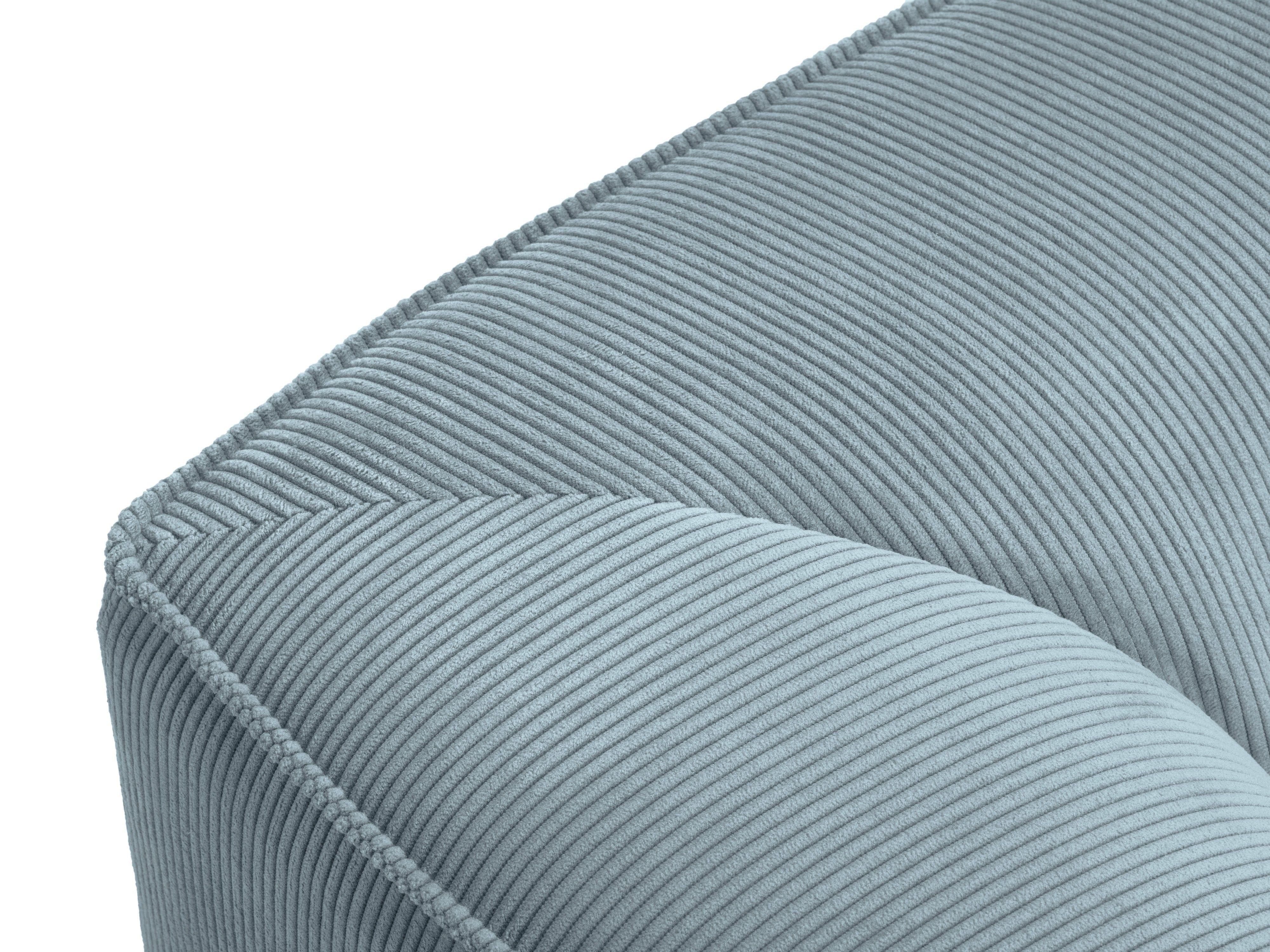 Sofa narożna sztruksowa lewostronna RUBY jasnoniebieski Micadoni    Eye on Design