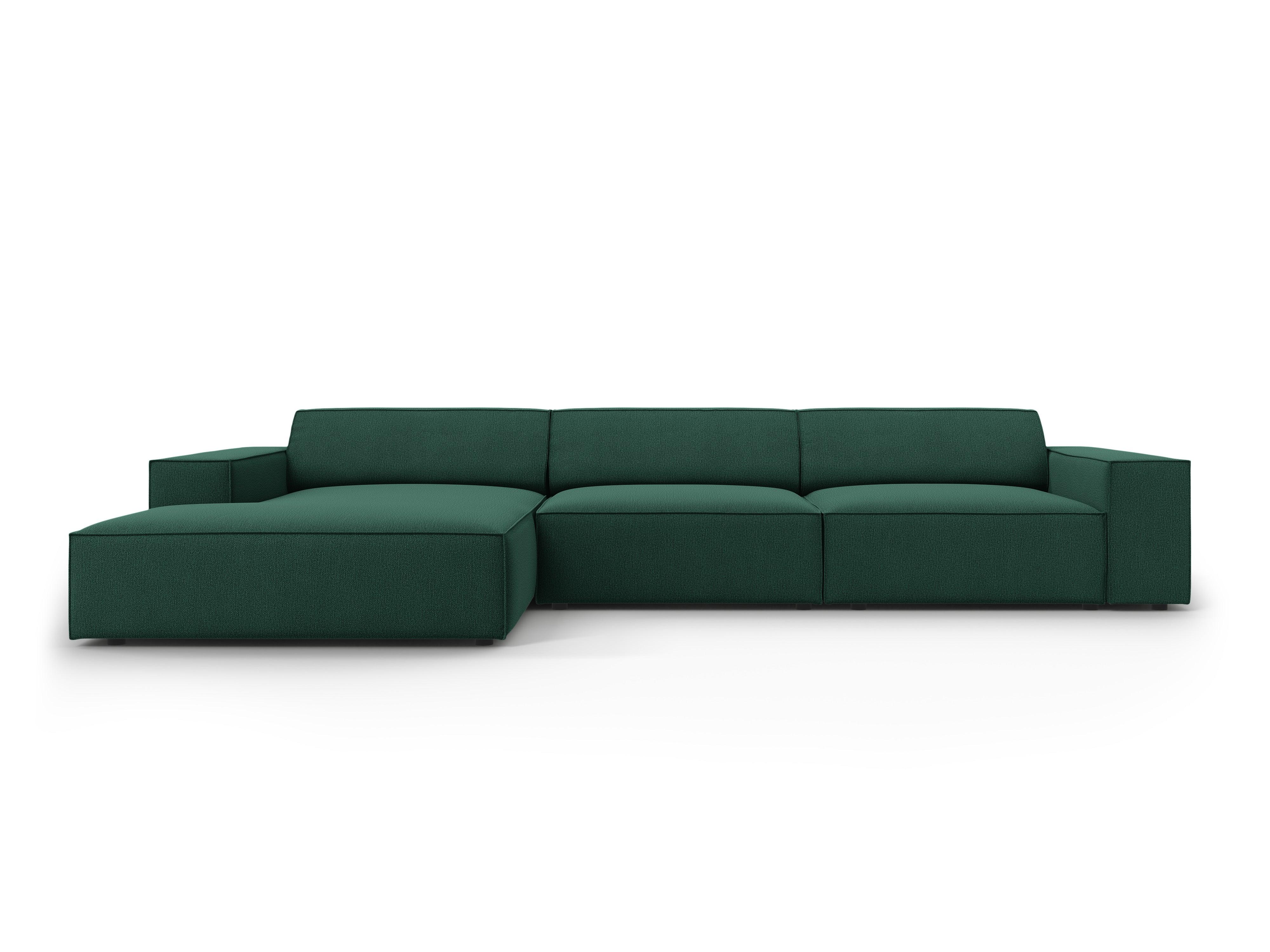 Narożnik lewostronny 4-osobowy JODIE zielony Micadoni    Eye on Design
