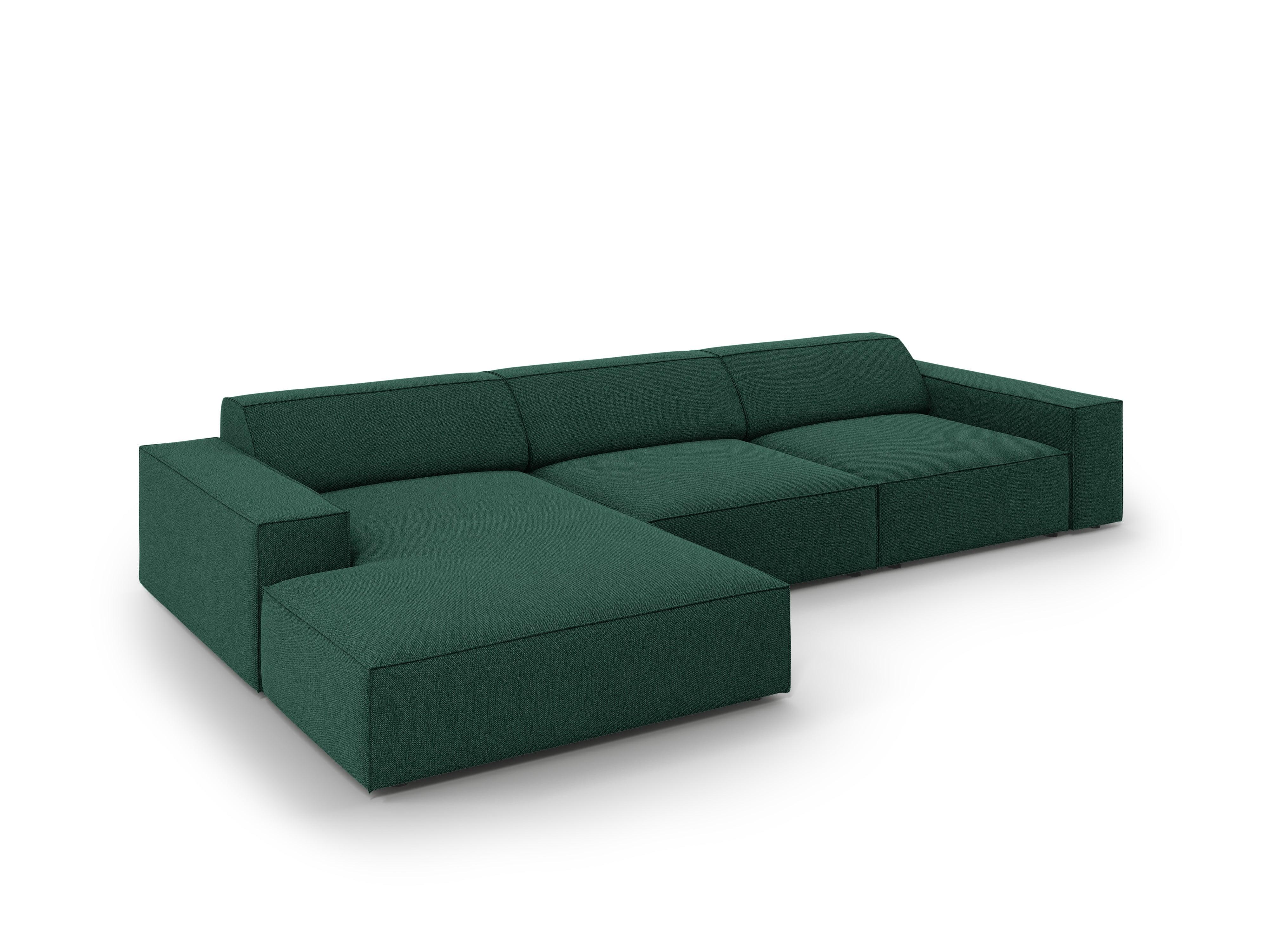Narożnik lewostronny 4-osobowy JODIE zielony Micadoni    Eye on Design