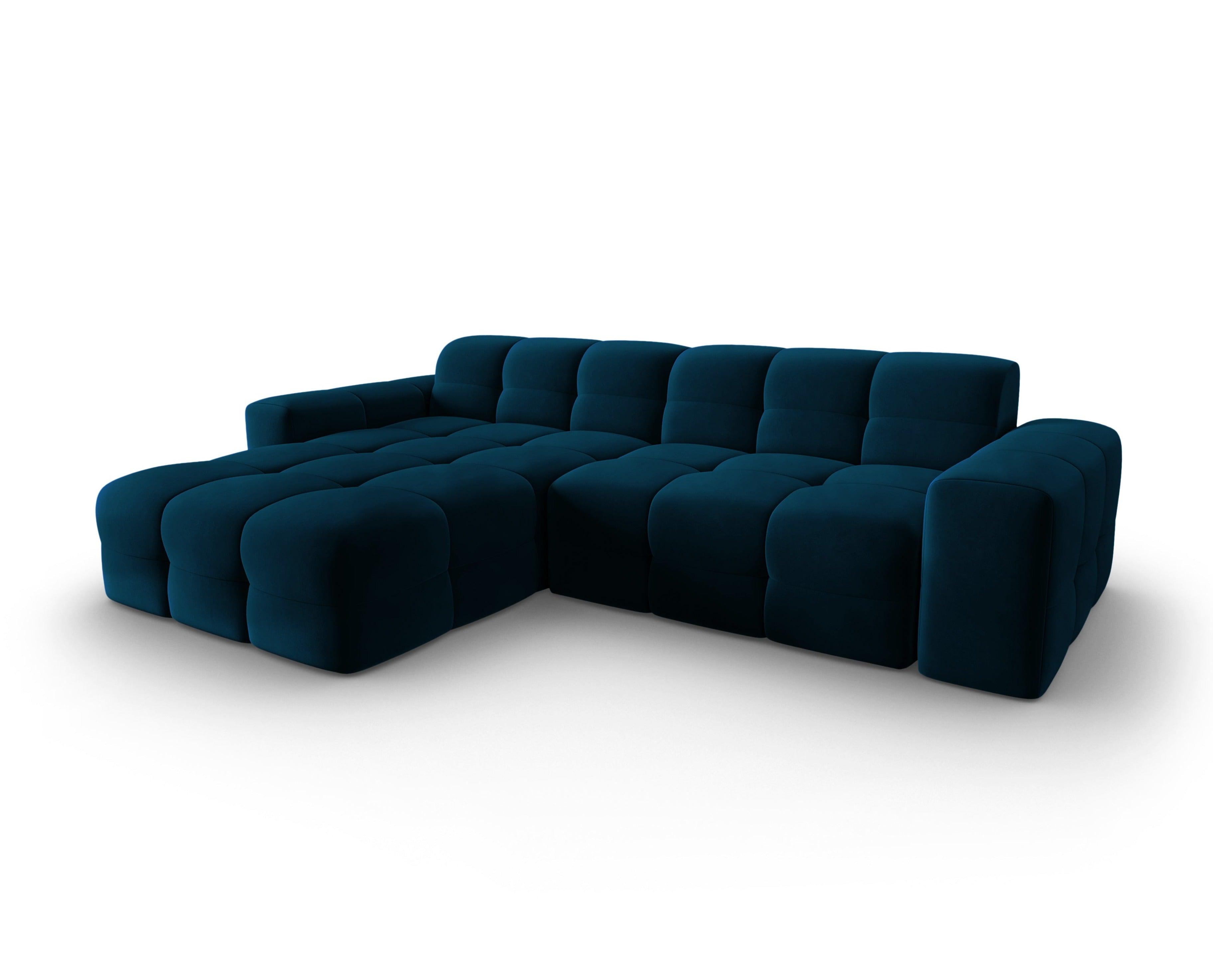 Narożnik lewostronny 4-osobowy KENDAL granatowy Micadoni    Eye on Design