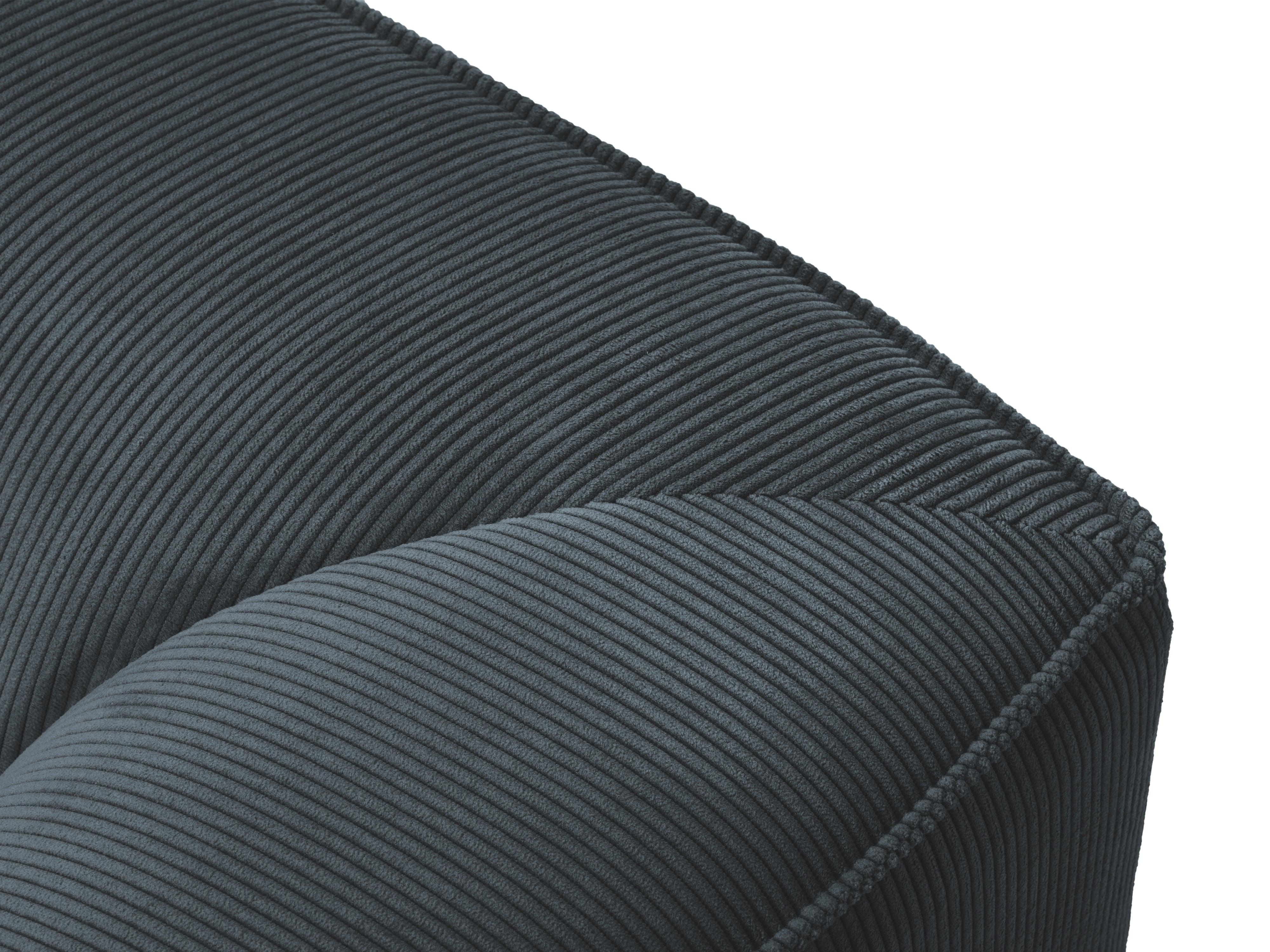 Sofa narożna sztruksowa prawostronny RUBY niebieski Micadoni    Eye on Design