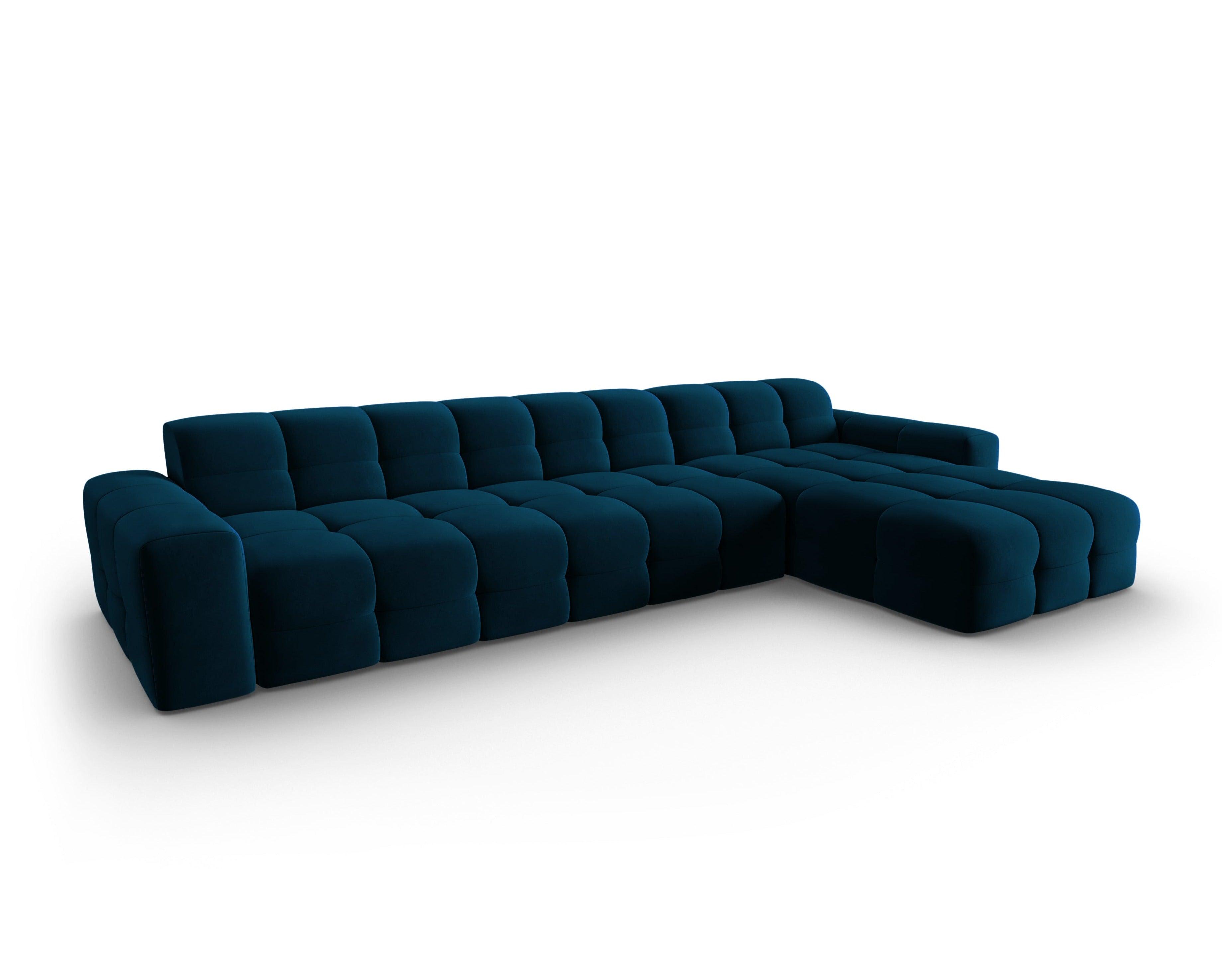 Narożnik prawostronny 5-osobowy KENDAL granatowy Micadoni    Eye on Design