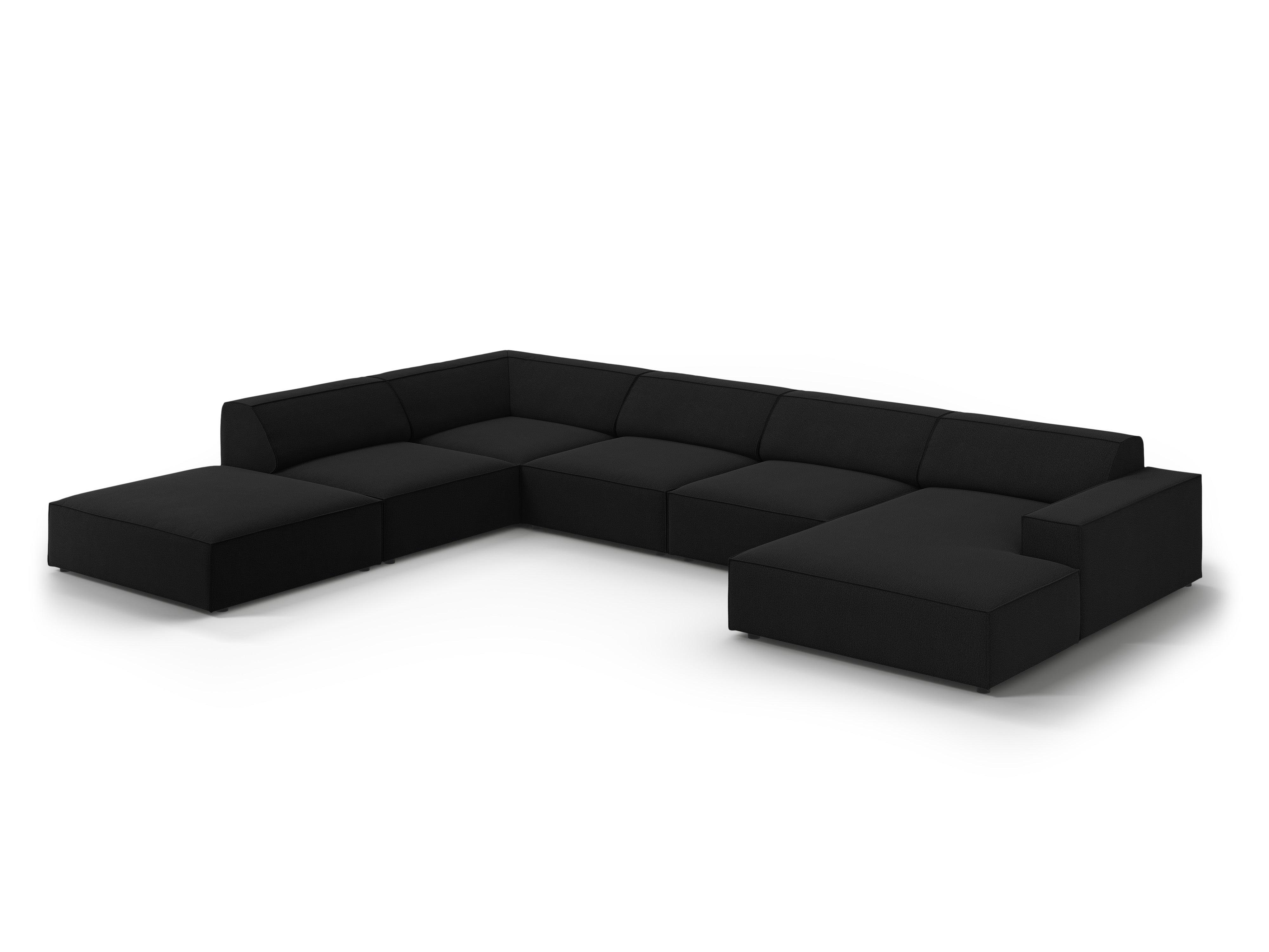 Sofa panoramiczna lewostronna JODIE czarny Micadoni    Eye on Design