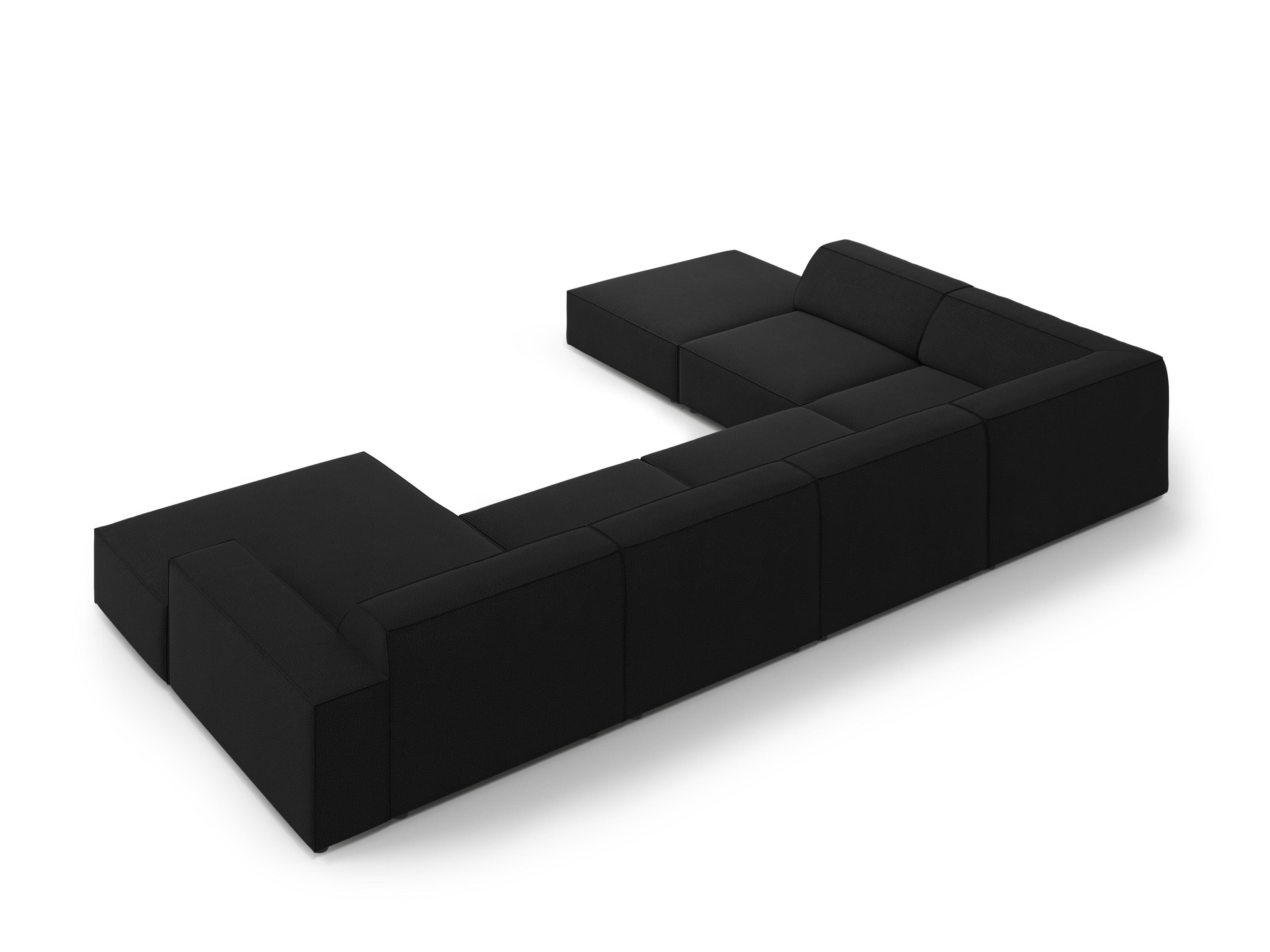 Sofa panoramiczna lewostronna JODIE czarny Micadoni    Eye on Design