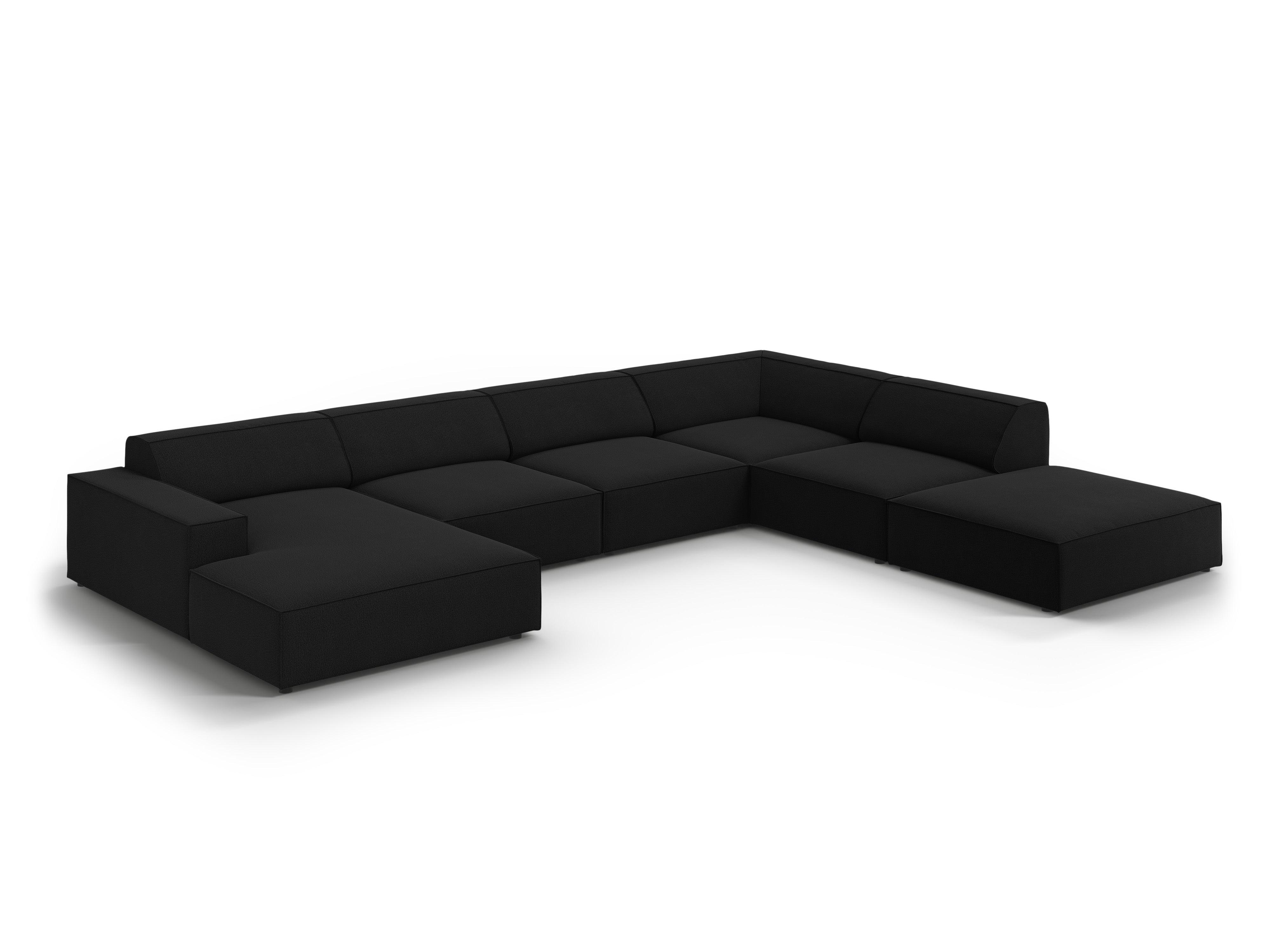Sofa panoramiczna prawostronna JODIE czarny Micadoni    Eye on Design