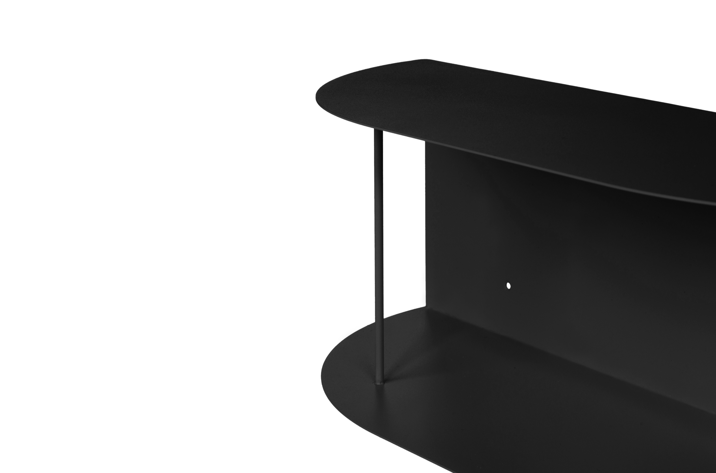 Półka długa LINA czarna ze stali, marka noo.ma